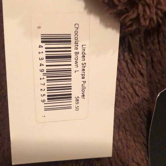 NWT Lauren James Co. Linden Sherpa Pullover in Chocolate Brown size Large. - Picture 5 of 9